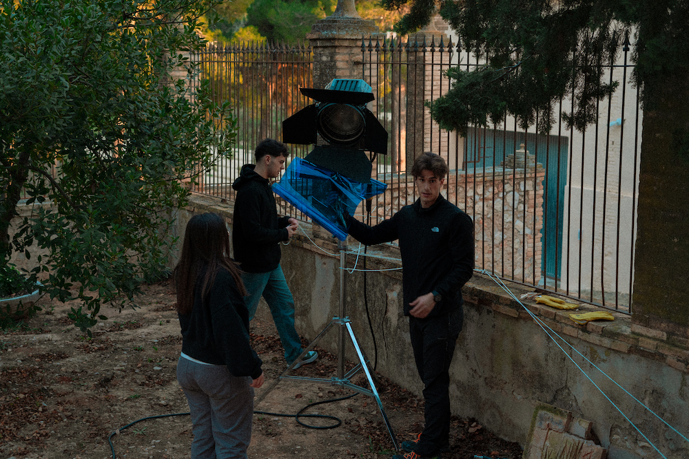 Eléctricos durante el rodaje